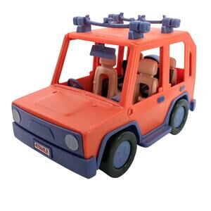 BLUEY Heeler Jeep 4WD FAMILY VEHICLE CAR By Moose Toys Car Orange Hatchback 2018